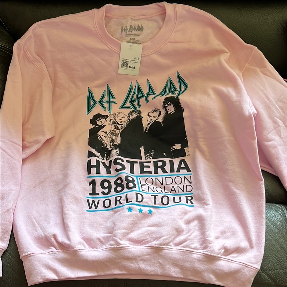 Def Leppard forever 21 Pink Sweatshirt